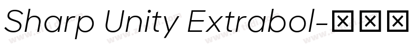 Sharp Unity Extrabol字体转换